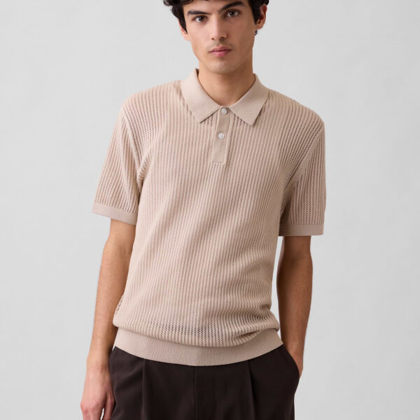 Stripe Sweater Polo Shirt