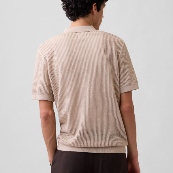 Stripe Sweater Polo Shirt