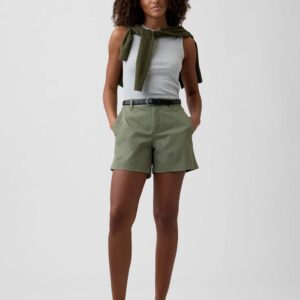 5" Mid Rise Downtown Khaki Shorts 1