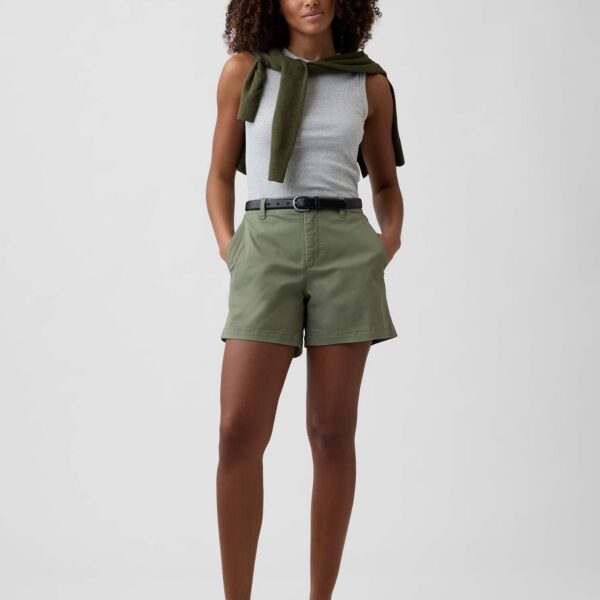 5″ Mid Rise Downtown Khaki Shorts