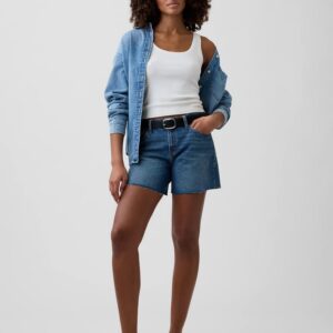 5" Mid Rise Soft Denim Shorts 1
