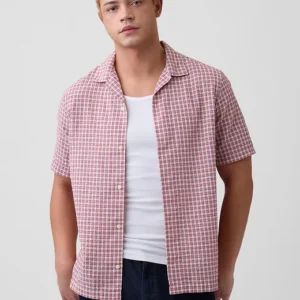Crinkle-Cotton Vacay Shirt in Standard Fit
