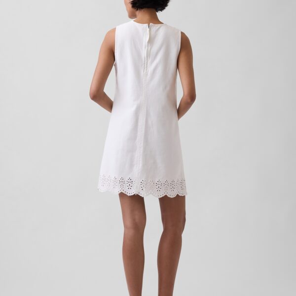Eyelet Hem Mini Shift Dress