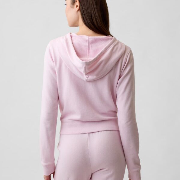 French Terry Cropped Zip Hoodie