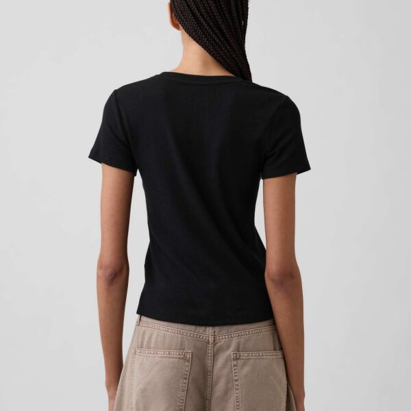 Ribbed Button-Up Top