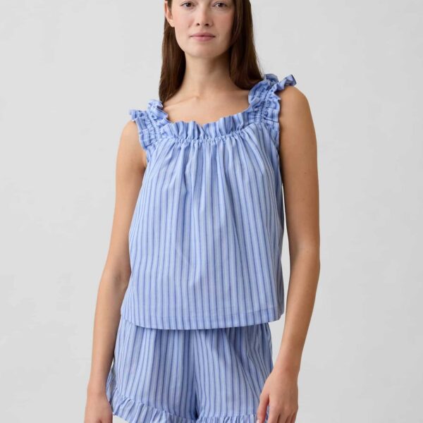 Ruffle Poplin PJ Top