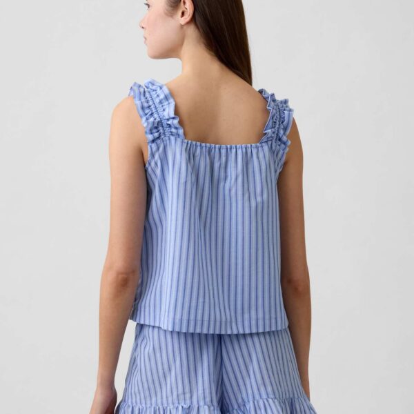 Ruffle Poplin PJ Top