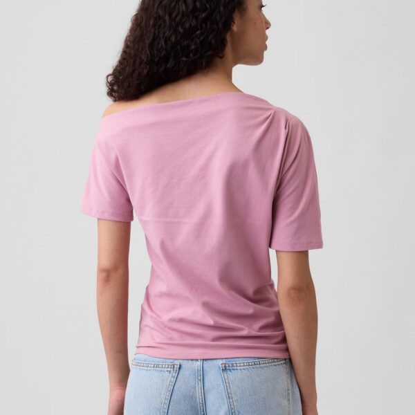 Stretch Jersey One-Shoulder Top